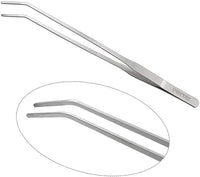 Aquarium Tweezer Set - FEITA Long Stainless Steel Curved & Straight Aquarium Feeding Tweezers Scissors Maintenance Tools Kit (3 Pcs)