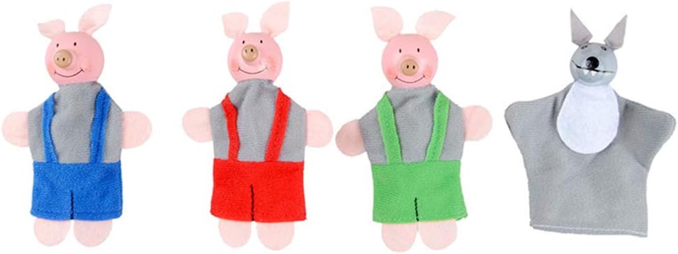 DIY-SCIENCE three little pigs and wolf finger puppets for toddler storytelling - view 7