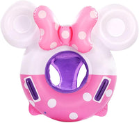 UMBWORLD baby swim float with seat and handle in pink unicorn style