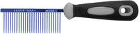 Resco Professional Anti-Static Dog, Cat, Pet Comb for Grooming, Steel Pins, Medium Tooth Spacing, Candy Blue