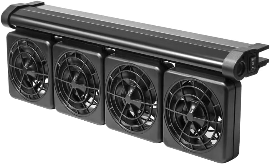 DaToo 3 Fans Aquarium Chiller Fish Tank Fan Aquarium Cooling Fan - 4 Fans