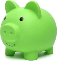 XDRELEC Piggy Bank for Kids Unbreakable Plastic Money Bank Dark Blue – Fun for Kids & Family - Green / Large