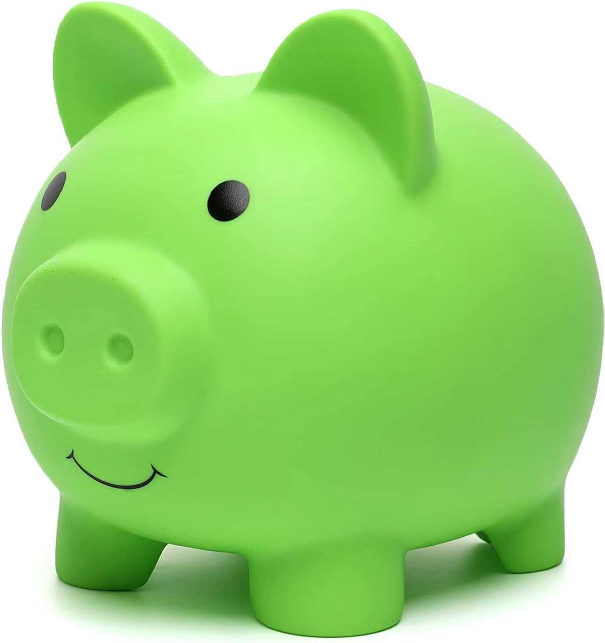 XDRELEC Piggy Bank for Kids Unbreakable Plastic Money Bank Dark Blue – Fun for Kids & Family - Green / Large
