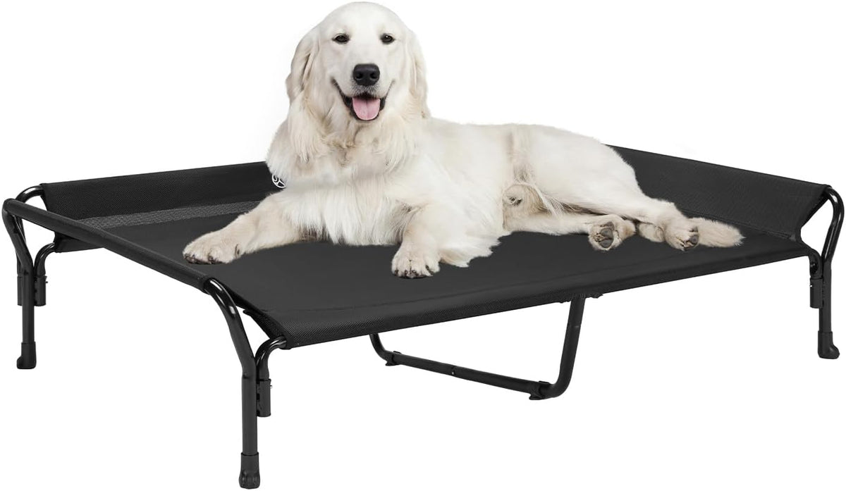 Veehoo Cooling Elevated Dog Bed - Black / 50.5"L x 33.5"W x 12.0"Th