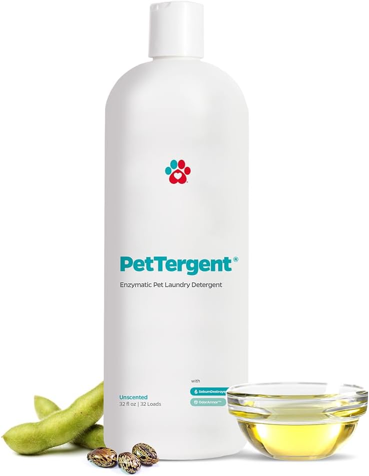 Pet Parents PetTergent, Enzymatic Pet Laundry Detergent - Unscented / 32 Fl Oz (Pack of 1)