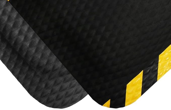 American Floor Mats Hog Heaven Premium 7/8" Black & Black Border 3' x 4' Nitrile Backed Anti-Fatigue Comfort Mat