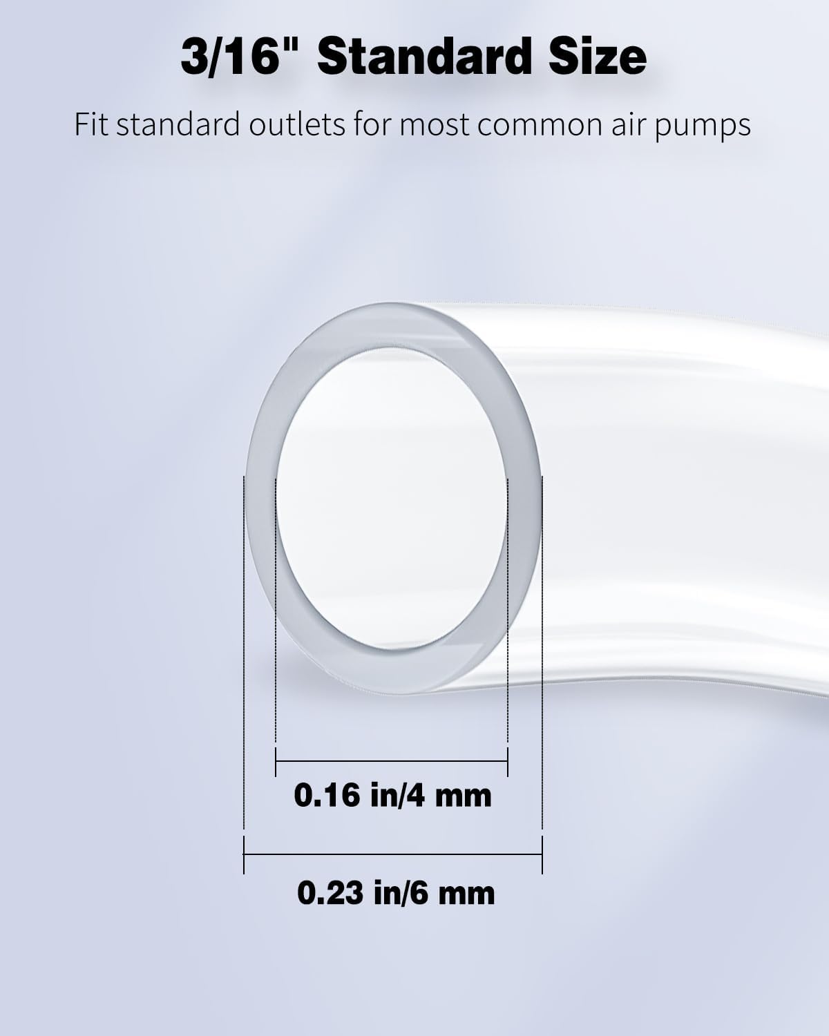 Pawfly Aquarium Airline Tubing 6.5 Feet Standard 3/16" Aquarium - Clear / 6.5 Feet - image 4