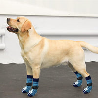 BEAUTYZOO Anti Slip Dog Socks for Small Medium Large Dogs,Paw Protector with Grips for Hardwood Floor Hot/Cold Pavement,Traction Control 3 Pairs AntiTwist Dog Shoes to Prevent Licking for Senior Dog