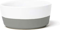 Waggo Dipper Ceramic Dog Bowl for Small and Large Breeds - Heavyweight and Durable Pet Food and Water Dish Crock, Dishwasher Safe, Modern (Dolphin, Small)