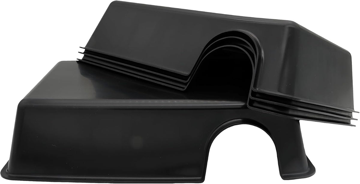 Reptile Hide Box Snake Hide Feel Secure and Safe, Gecko Hide - Black / XL 4 Pcs