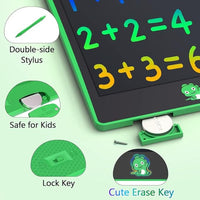 Hockvill LCD Writing Tablet for Kids 8.8 Inch, Toys for Girls Boys Drawing Pad for 3 4 5 6 7 Year Old Kid, Toddler Magnetic Doodle Board Travel Essentials Christmas Birthday Gift for Children (Green)