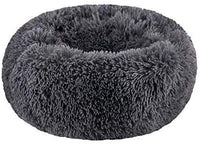 Cat Bed for Indoor Cats, Mini Plush Self Warming Kitten Bed - Small 20'' / Dark Grey