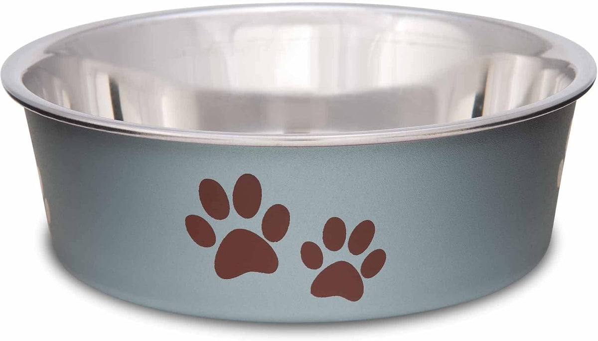 Loving Pets Bella Dog Bowls, Stainless Steel Dog & Cat Bowls - Blueberry / Small (10-20lbs)