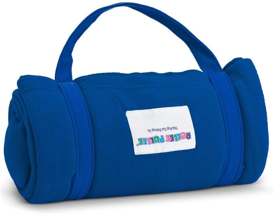 ROLLEE POLLEE Nap Sac Roll Up Napping Blanket with Attached Pillow - Royal Blue - image 2