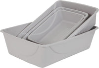 Petmate Basic Open Plastic Cat Litter Pan, Gray - Blue Mesa/ Mouse Gray / Medium - image 2