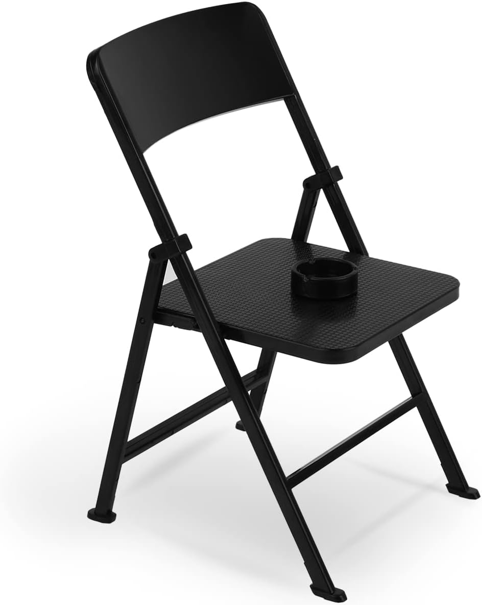 DS. Distinctive Style 1/6 scale black mini folding chair for 12 inch action figures and dolls - view 5