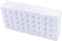 22MM Rounded Blank Six Sided Dice Lianshi Teaching Created Sesources - 100Pcs / White