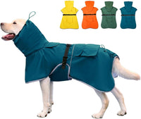 Dog Raincoat Waterproof Adjustable Rain Jacket Small Dogs Green - Blue / 5XL-Fit for 71-90 pounds