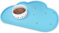 Silicone Pet Placemat for Dogs and Cats - 23.4"L x 15.7"W / Sky Blue