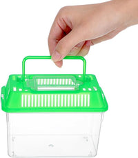 Mini Handheld Fish Tank Portable Plastic Aquarium with Lid for Turtles and Pet Fish Easy to Clean Transparent Design for Goldfish and Aquatic Pets