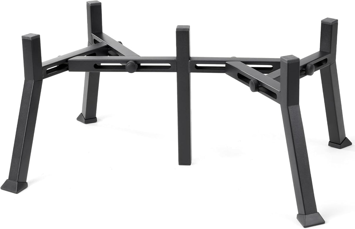 LOOBANI Double Dog Bowl Stand Adjustable 5.9"-8.7" Width for Seniors - Black / Medium (Fits 5.9"-8.7" Bowls, Double)