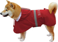 Dog Raincoat Waterproof Hooded, Medium Dogs - Red / 3XL-Fit for 33 to 44 pounds
