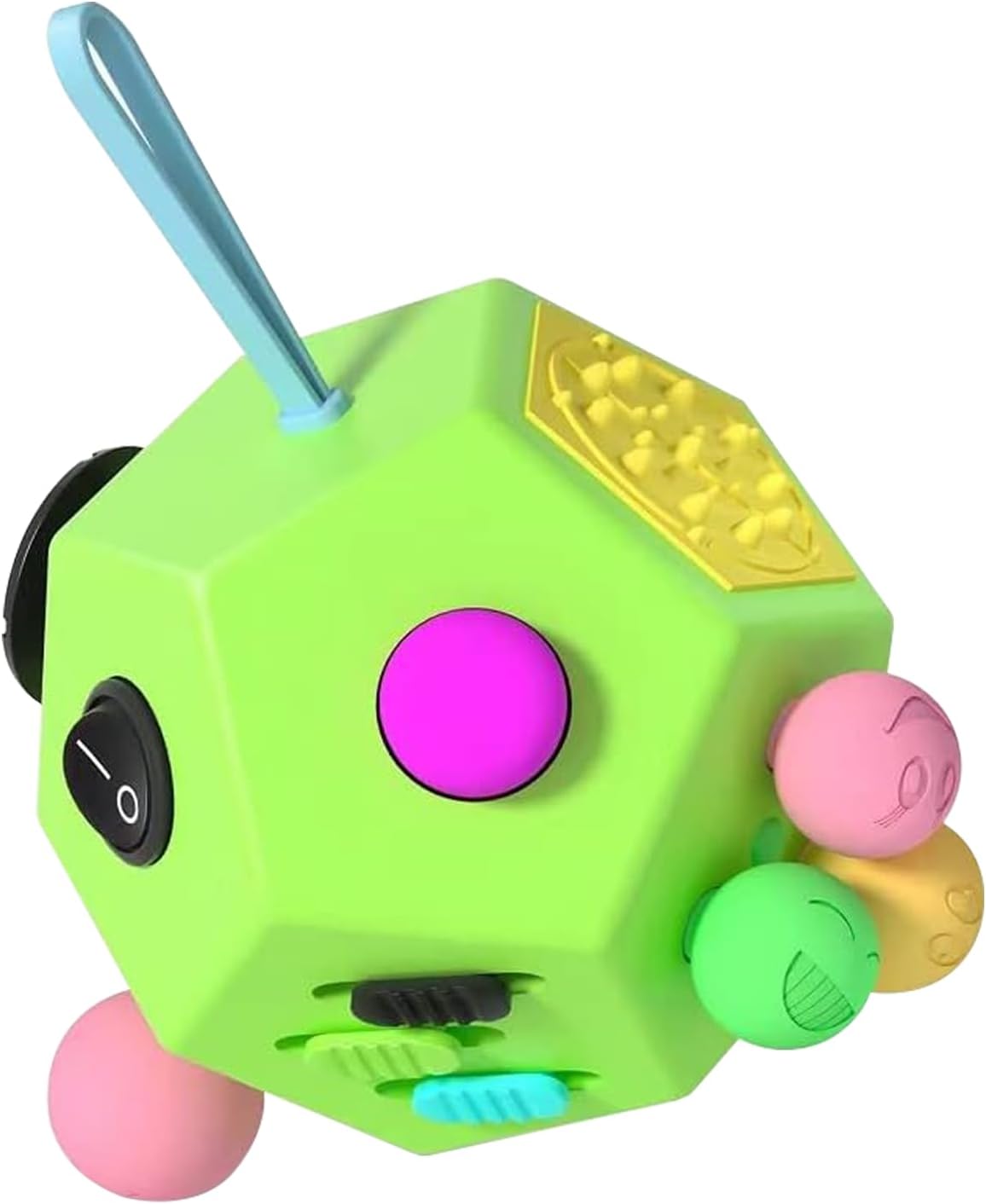 Fidget Dodecagon-12 Sided Fidget Toy Cube for Kids - B1 Green
