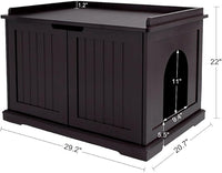 unipaws Cat Litter Box Enclosure Furniture, Cat Washroom, Hidden Litter Box Cover, Cabinet for Large Cat, Dog Proof Cat Litter Boxes, Hideaway Litter Box, Cat House