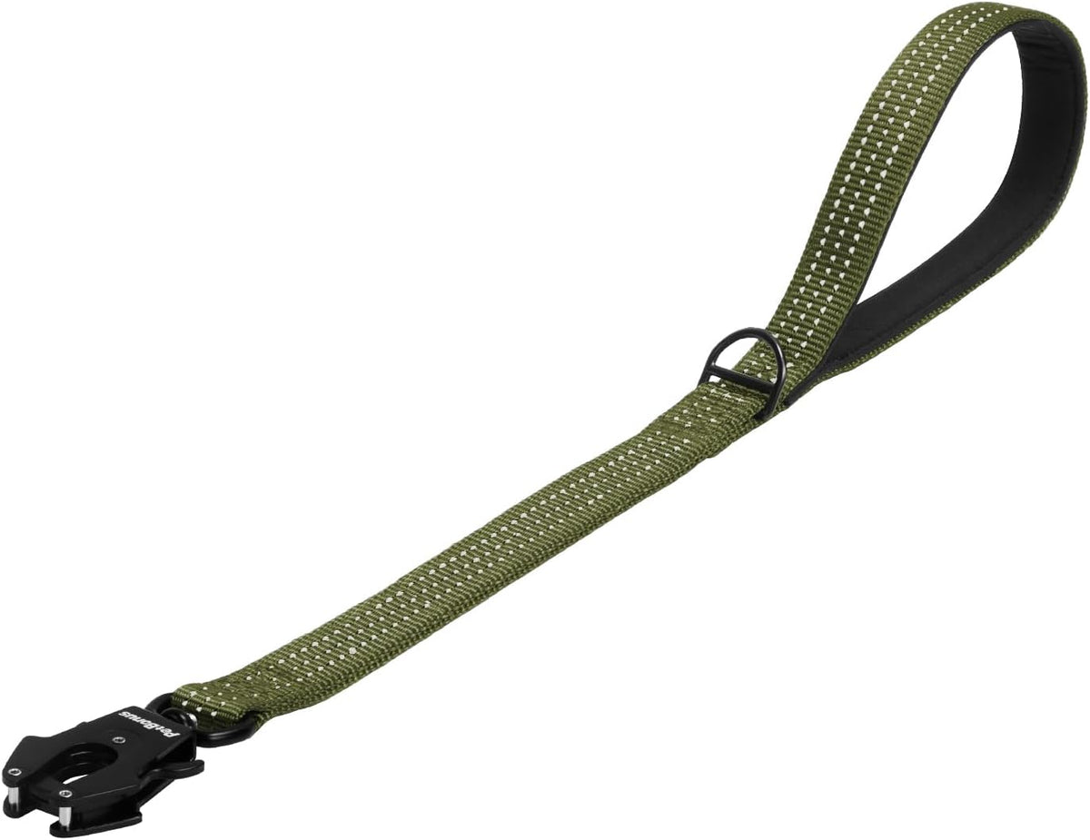Heavy Duty Short Dog Leash - Army Green / 24 Inch