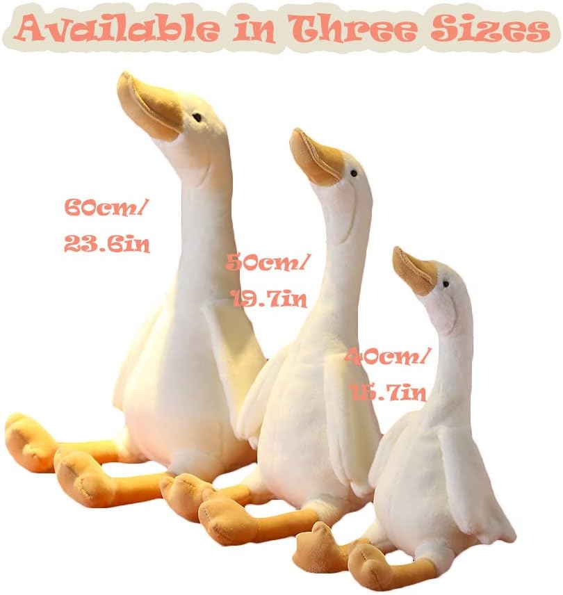 CHELEI2019 white swan stuffed animal, 15.7 inch goose plush with embroidered details - view 13