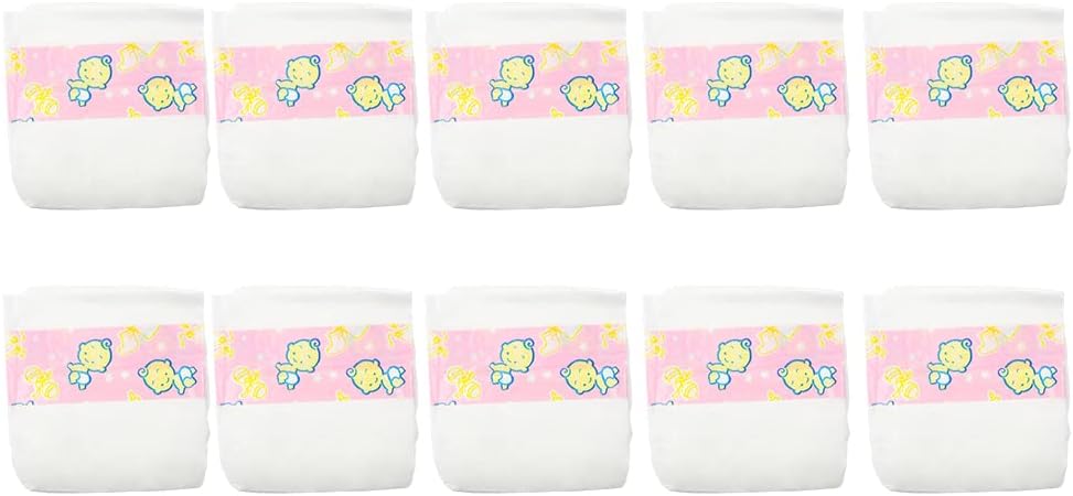 CHAREX Baby Doll Diapers 10-Piece Reusable Refill for 16-24inch - Diapers-10pic