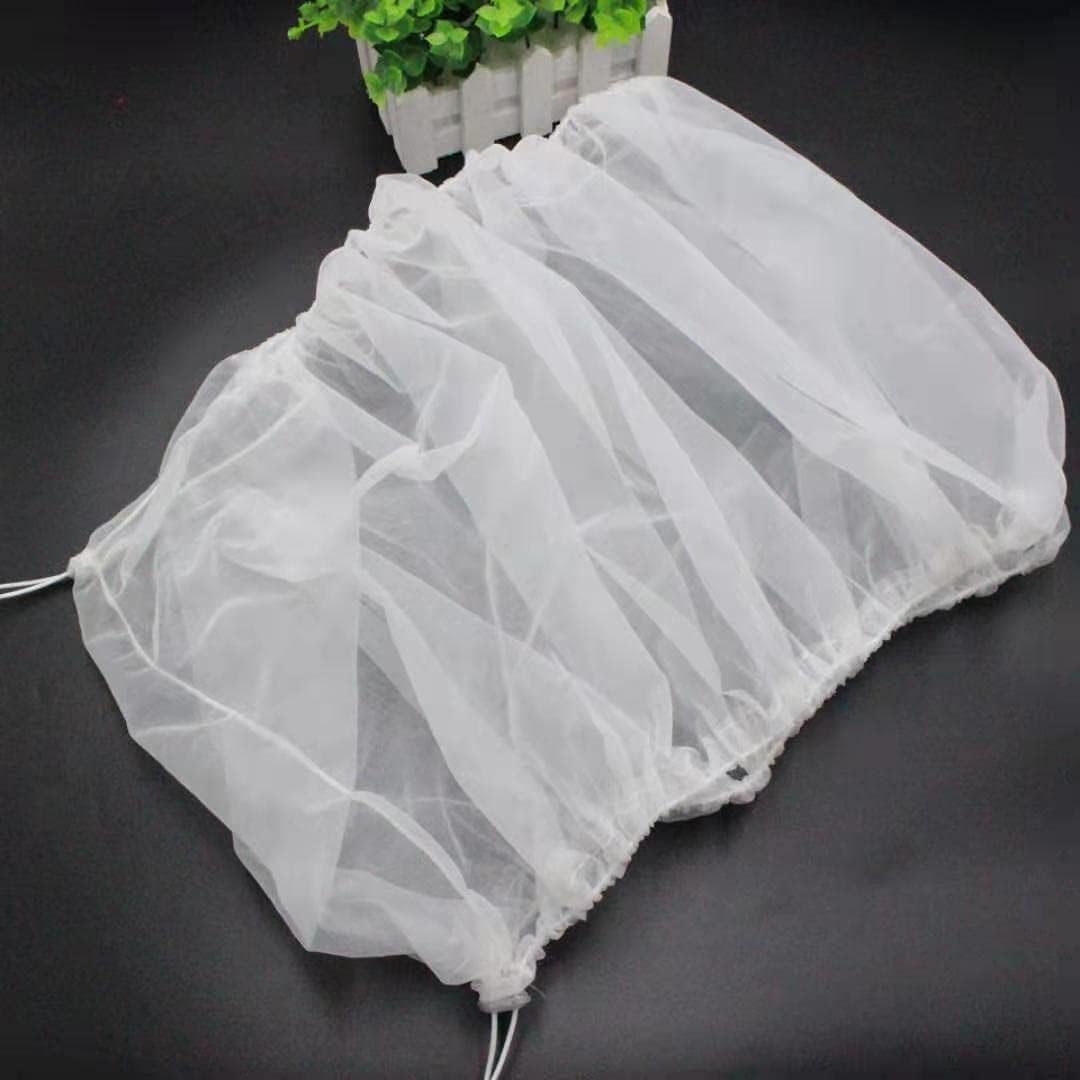Adjustable Birdcage Seed Catcher Feather Catcher Bird Cage Cover Net - 118 x 16 Inch / White - image 4