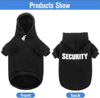Security Dog Hoodie for Small Medium Large Dogs Boys Girls – Essentials for Dogs - #1 Black (SECURITY Printed) / X-Small - image 2
