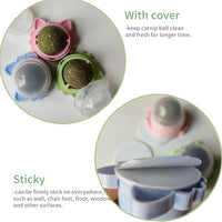 Oncpcare 3 Pack Rotatable Edible Catnip Balls for Cats Wall Cat Mints Ball Toys for Indoor Cats Cat Removal Hairball Toys Catnip Balls Treats for Kitten Kitty Playing Chewing
