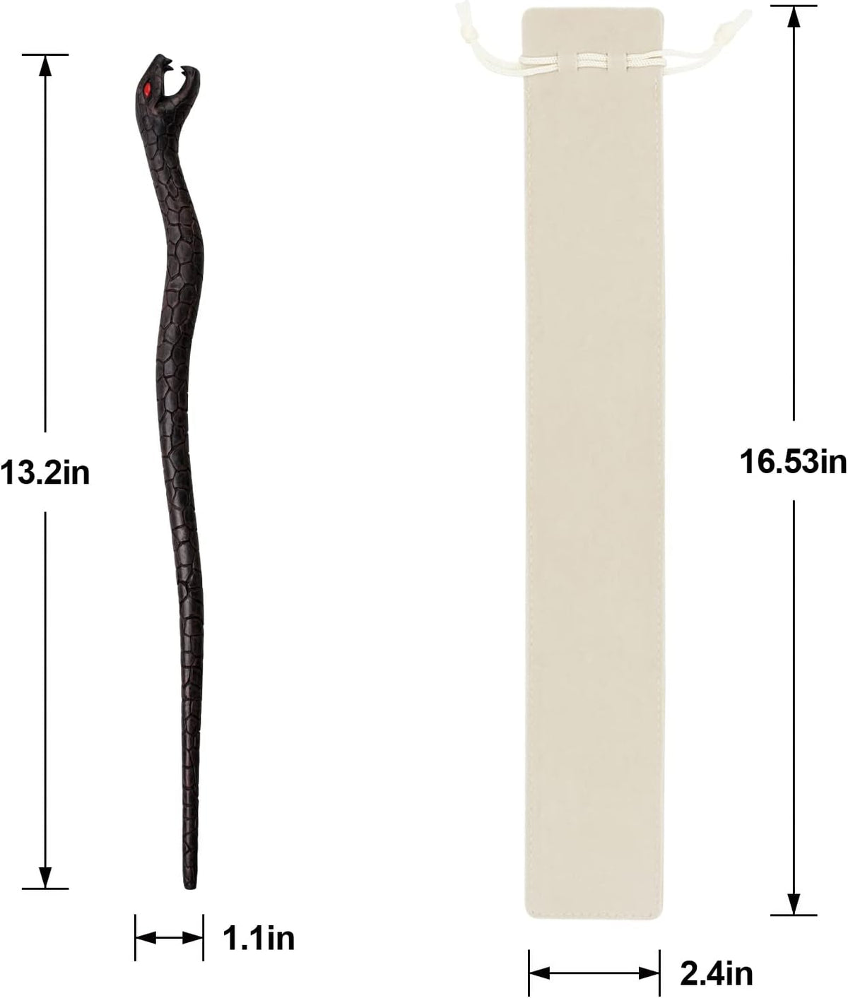 WinSence Magic Wizard Witch Sorcerer Witchcraft Wand for Collectible - Serpent - image 4