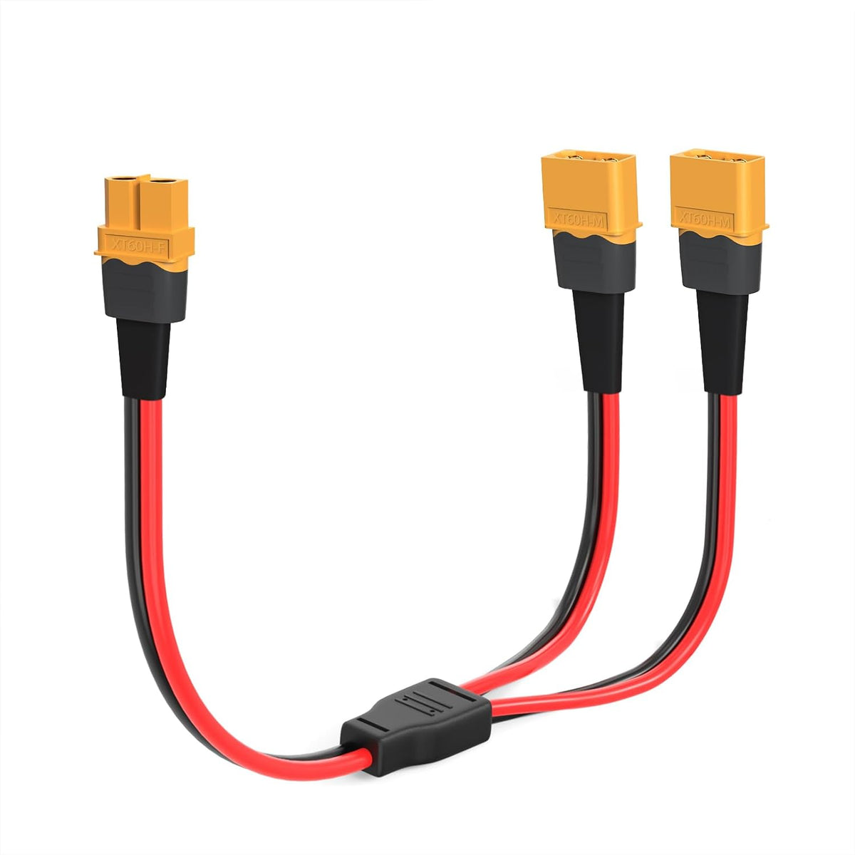 ELFCULB XT60 3 way splitter cable with 12AWG tinned copper wire, 1 ft long - view 2