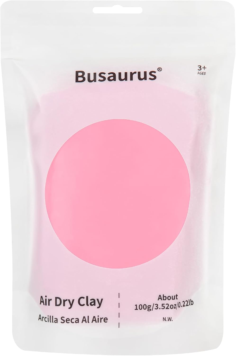 Busaurus 100g brown earth tone air dry foam clay in a resealable bag - view 7