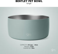 Simple Modern Dog Bowls & Cat Bowls, Beige - -Sea Glass Sage / 8 Cups - image 3