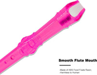 Felt Recorder Case for Soprano, Gray, for Kids – Fun for Kids & Family - Transparent Pink - image 3