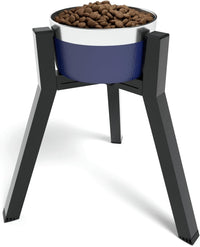 Dog Bowl Stand for Medium & Large Dogs, Adjustable Width 7-10.7" - Height: 13.7", Width: 7-10.6" / Black