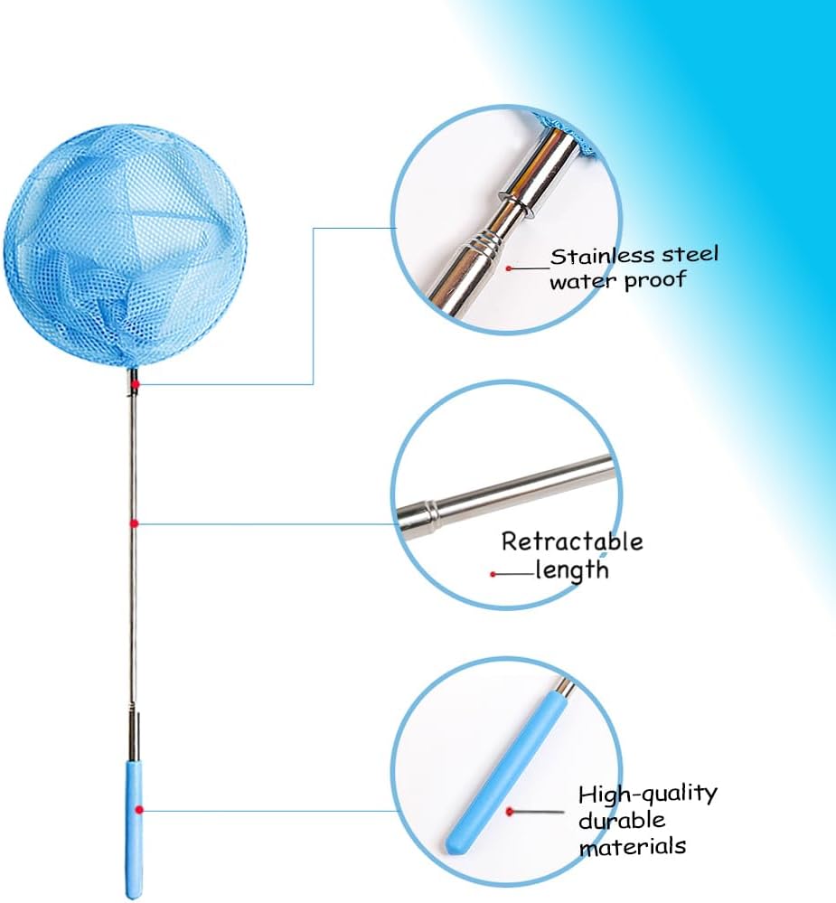 Kids Telescopic Butterfly Fishing Nets for Kids Catching Insect Net - 3 Pack - image 2