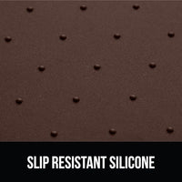 GORILLA GRIP 100% Waterproof Raised Edge BPA Free Silicone Pet Feeding Mat, Dog Cat Food Mats Contain Spills Protects Floors, Placemats for Cats and Dogs Water Bowl, Pets Accessories 16x10, Brown