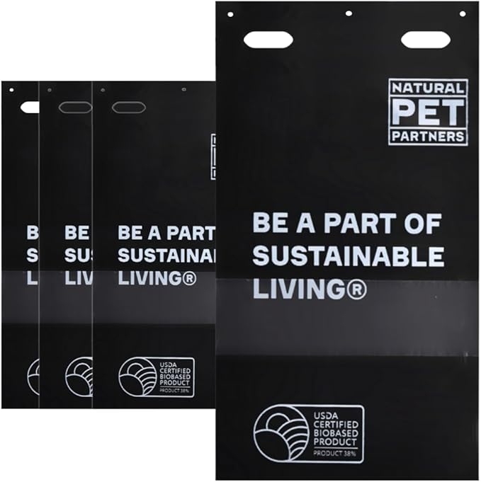 Commercial Pull-Strap Header Dog Poop Bags, 38% USDA Certified Plant-Based, Leak-Proof and Tear Resistant, For Parks, Apartments, and Public Pet Waste Stations, (3,200 Count)