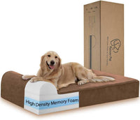 Orthopedic Dog Beds for Large Dogs - 60.0"L x 48.0"W x 7.0"TH / Premium Version-Chocolate