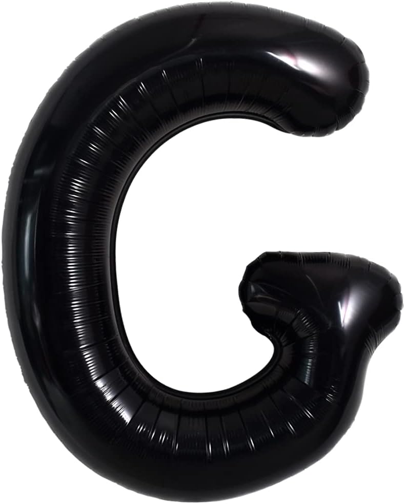 TONIFUL 40 inch black foil letter O balloon - view 3