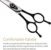 7.0'' Professional Dog Grooming Scissors Set with Black Non-Slip - Curved Shear / 8.0'' - image 4