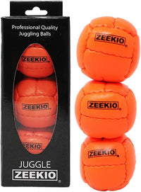 Zeekio Galaxy 12 panel leather juggling balls, pack of 3 in dark blue - view 6