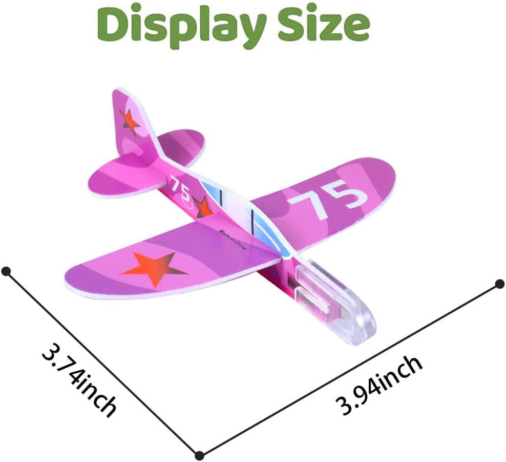 Manmel 50 Pcs Foam Gliders Planes Toys for Kids, Paper Airplane - Medium - image 3