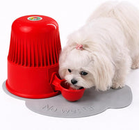 Pet Water Dispenser for Dogs and Cats - Opaque Red