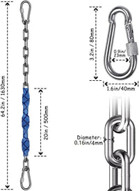Dakzhou 84 inch stainless steel swing chains with grip sleeves and quick connection buckles - view 16